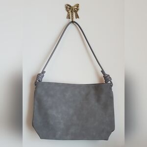 8 Other Reasons Betsy Slouch Tote Shoulder Hobo Bag Stone Gray VEGAN Suede